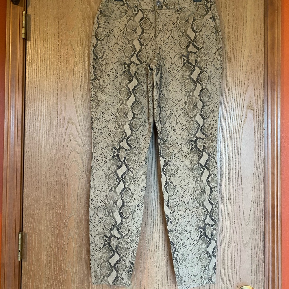 Snake Print Curvy Skinny With Tummy Control